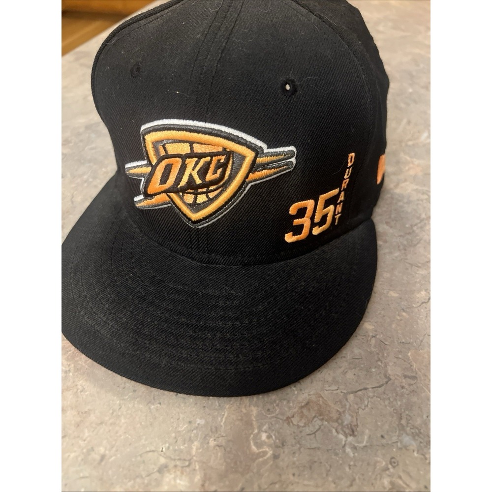 Oklahoma City Thunder Hat Cap  Snapback #35 Durant Black Orange NBA